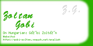 zoltan gobi business card